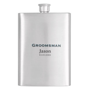 Groom Squad groomsman bachelorette party add name  Hip Flask