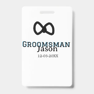 Groom Squad groomsman bachelorette party add name  ID Badge