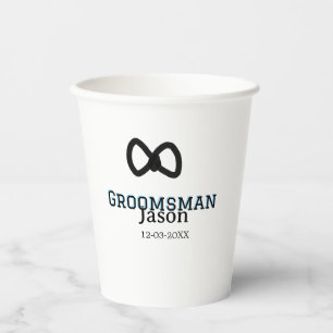Groom Squad groomsman bachelorette party add name Paper Cups