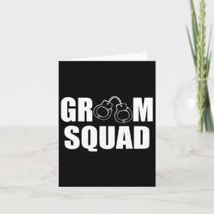Groom Squad Groomsmen Ring Wedding Bachelor Party Card