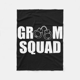 Groom Squad Groomsmen Ring Wedding Bachelor Party Fleece Blanket