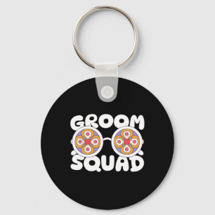Groom Squad Groovy Sungles Wedding Bachelor Party  Key Ring