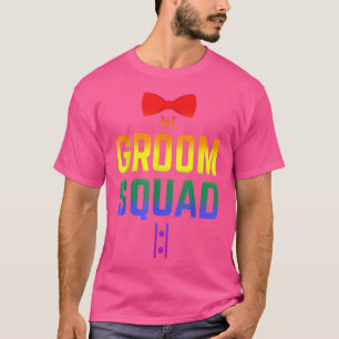 Groom Squad Mens Bachelor Party Gay Pride T-Shirt