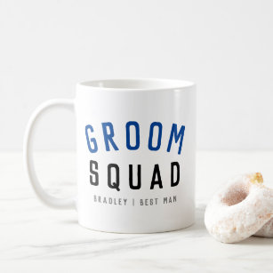 Groom Squad   Modern Bachelor Groomsman Stylish Coffee Mug