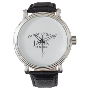 Groom squad name date year bold letter bachelorett watch