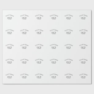 Groom squad name date year bold letter bachelorett wrapping paper