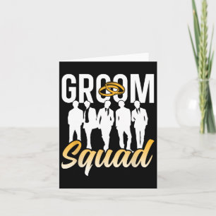 Groom Squad Party Sayings Bachelor Wedding 1  Card