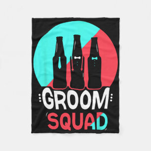 Groom Squad Sayings Party Wedding Bachelor 2 Fleece Blanket