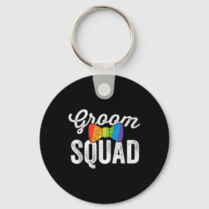 Groom Squad Shirt Lgbt Pride Gay Bachelor Wedding Key Ring