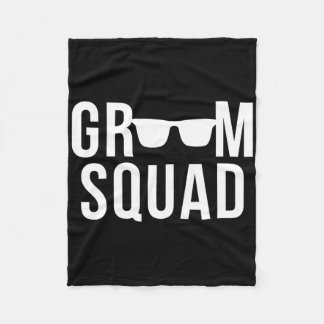Groom Squad Sungles Wedding Bachelor Party  Fleece Blanket
