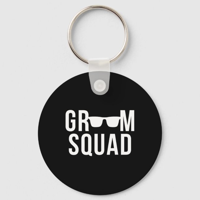 Groom Squad Sungles Wedding Bachelor Party  Key Ring (Front)