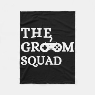 Groom Squad Wedding Bachelor Party Groomsmen Game  Fleece Blanket
