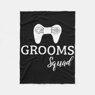 Groom Squad Wedding Bachelor Party Wedding Party F Fleece Blanket