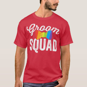 Groom SquadLGBT Pride Gay Bachelor Wedding Gifts T-Shirt