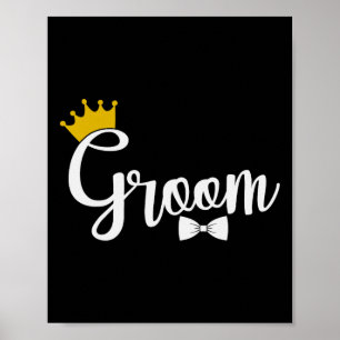Groom Squat Bachelor Party Wedding Rehearsal Dinne Poster