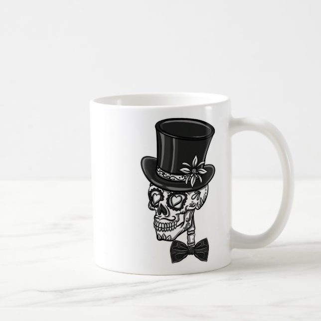 Groom Sugar Skull Bachelor Party  Coffee Mug (Right)