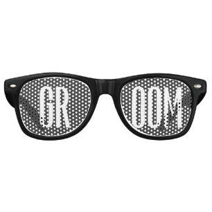 Groom Sunglasses Cool Modern Black and White