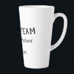 Groom team groomsman name date bachelore party latte mug<br><div class="desc">design</div>