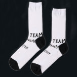 Groom team groomsman name date bachelore party socks<br><div class="desc">design</div>