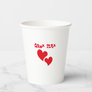 Groom team paper cups
