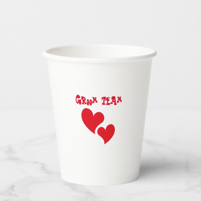 Groom team paper cups (Front)
