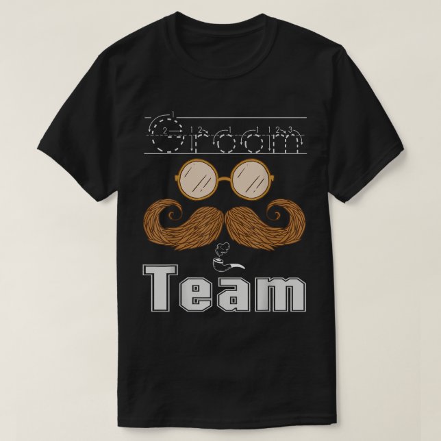 Groom Team Ready Bride & Wedding Bachelor Matching T-Shirt (Design Front)