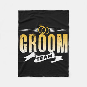 Groom Team Wedding Bachelor Party Sayings  Fleece Blanket