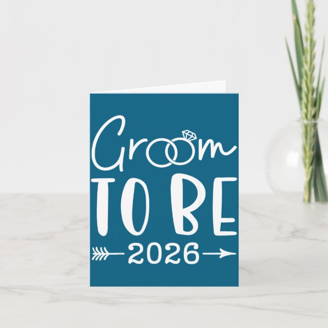 Groom to be 2026 future husband bachelor wedding card (Front)