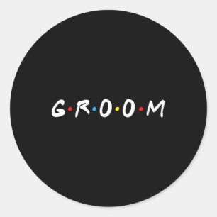 Groom To Be Men Wedding Day Bachelor Party Classic Round Sticker