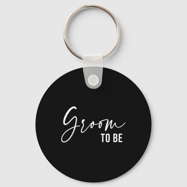 Groom To Be Men Wedding Day Bachelor Party  Key Ring (Front)