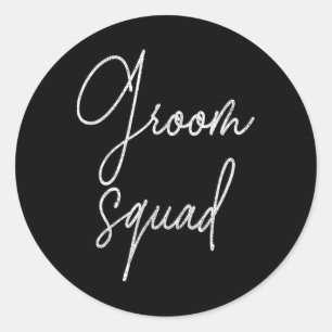 Groom Tribe Bachelor Party Shirts For Men Classic Round Sticker