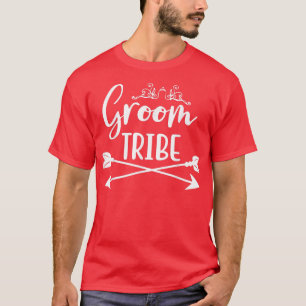 Groom Tribe Matching Cute Arrow Wedding Engagement T-Shirt