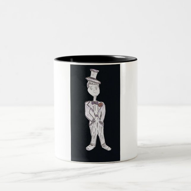 Groom Tuxedo Two-Tone Coffee Mug (Center)