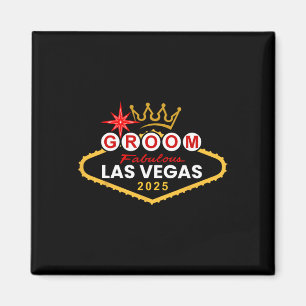 Groom Vegas Bachelor Party Group 2025 Married In V Magnet
