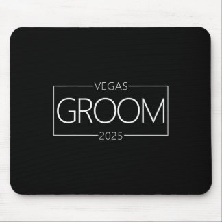 Groom Vegas Bachelor Party Group 2025 Married In V Mouse Pad