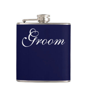 Groom Vinyl Wrapped Flask