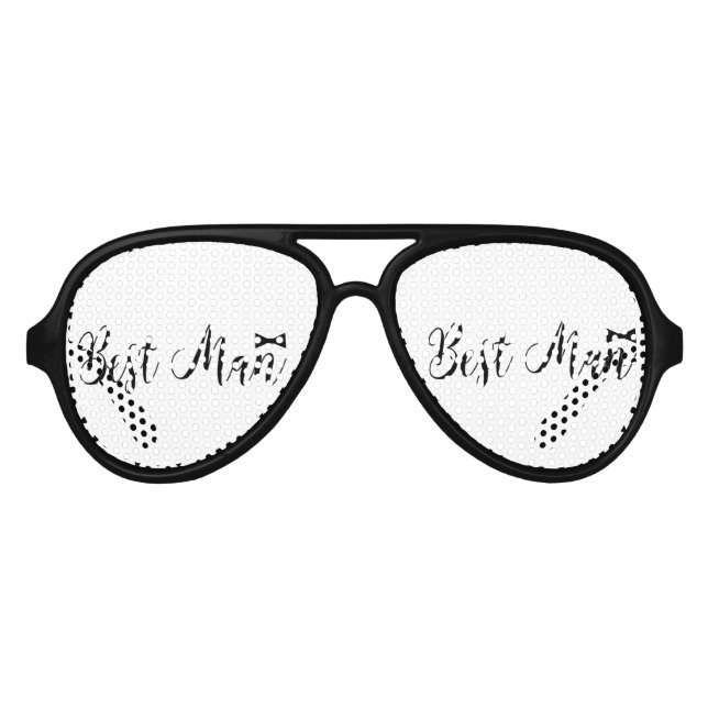 Groom-Wedding,-Bachelor-party-tie Aviator Sunglasses (Front)