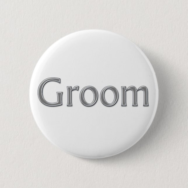 Groom Wedding Button (Front)