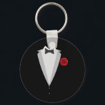 Groom Wedding Costume Black Tie Funny Bachelor Par Key Ring<br><div class="desc">Groom Wedding Costume Black Tie Funny Bachelor Party Tuxedo</div>