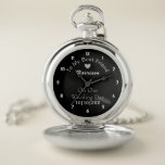 Groom Wedding Day Gift Personalised Pocket Watch<br><div class="desc">A lovely keepsake gift for your husband to be on your wedding day and easy to customise at no extra cost.</div>