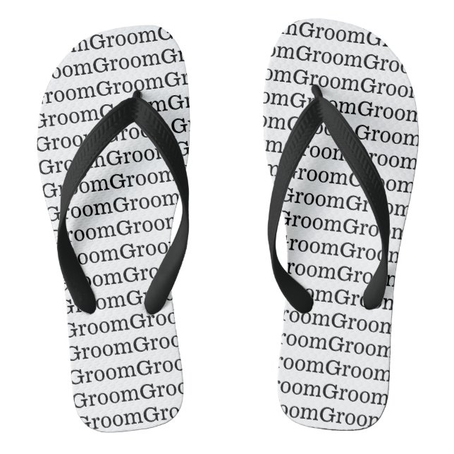 Groom Wedding Flip Flops (Footbed)