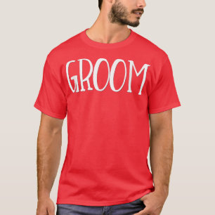 Groom Wedding Party Bride Hand Printed Husband T-Shirt
