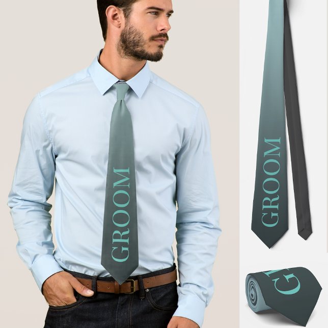 Groom wedding subtle elegant blue tie (Creator Uploaded)
