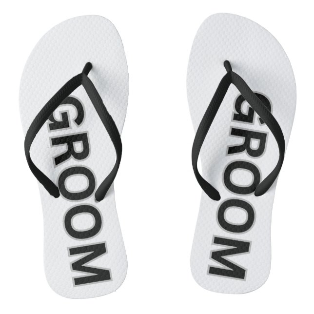 Groom Wedding Thongs/Flip Flops  Jandals (Footbed)
