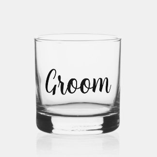 Groom Wedding Whiskey Glass