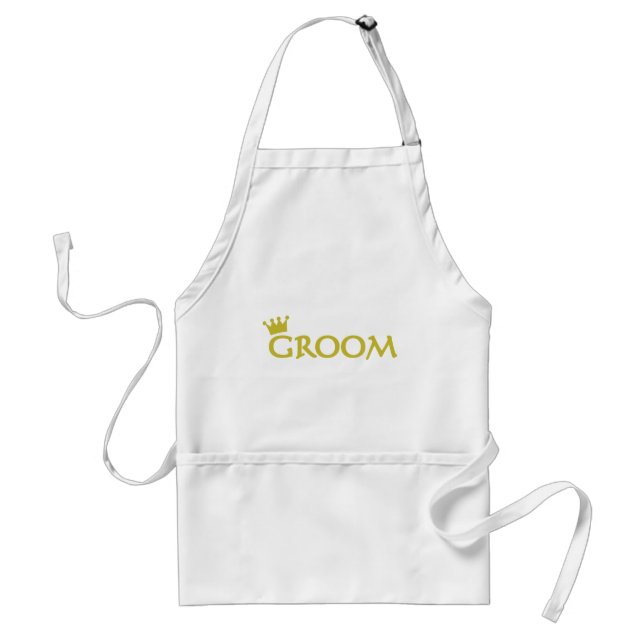 groom with crown icon standard apron (Front)