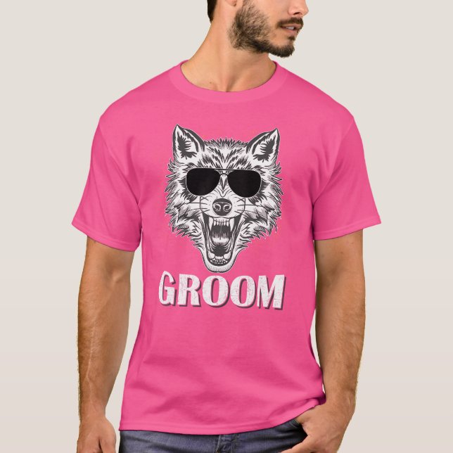 Groom Wolf Bachelor Party T-Shirt (Front)