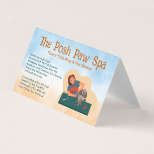 Groomer Shaving Dog Fur Business Card