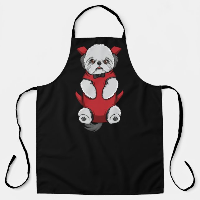 Grooming Apron Front Dog Carrier - Shih Tzu (Front)