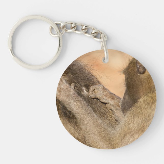 Grooming baboons key ring (Front)